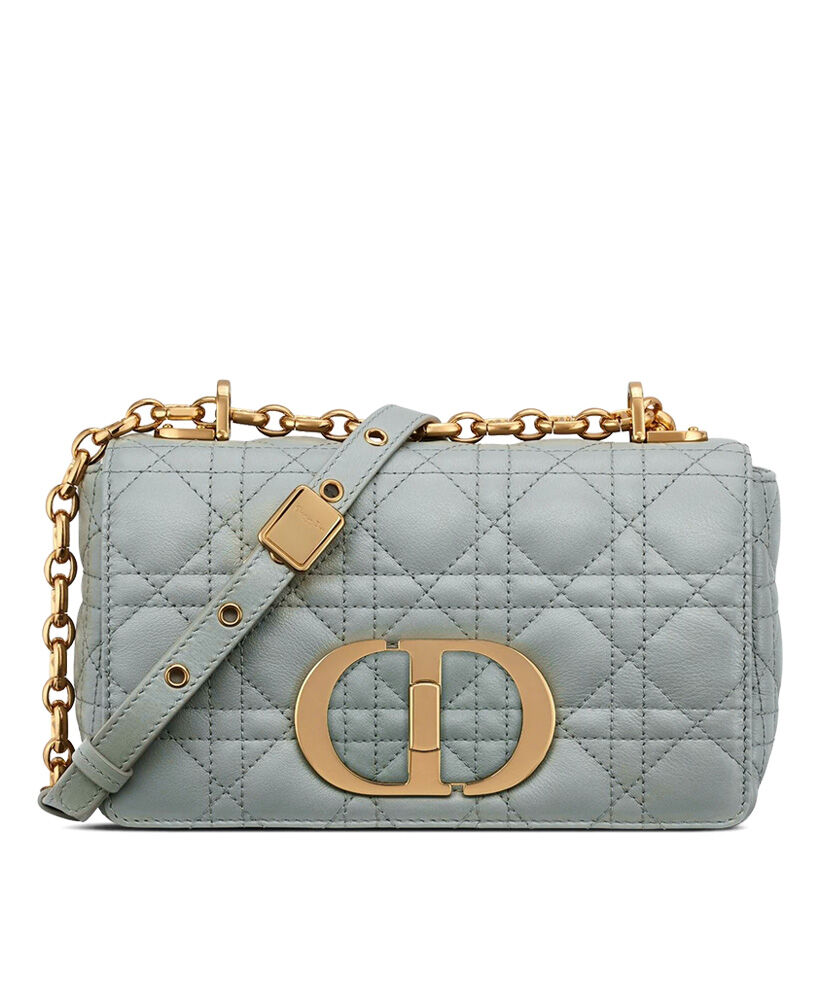 Christian Dior Small Dior Caro Bag Grey